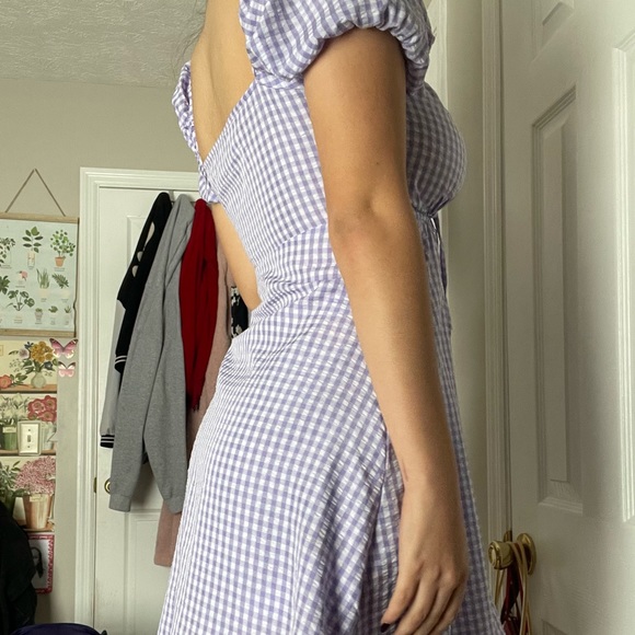 Pastel Purple gingham dress - Picture 2 of 5
